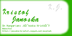 kristof janoska business card